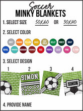 50x60 Custom Minky Sports Blankets