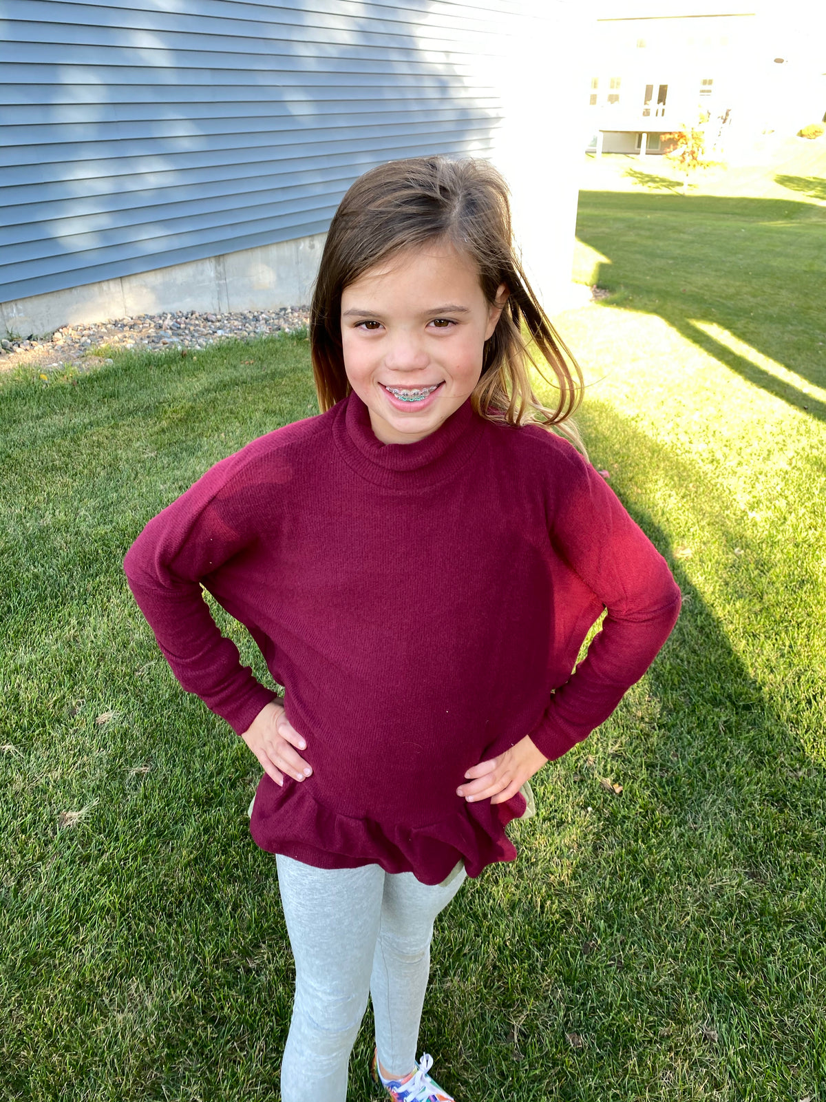 Cowl Neck Poncho Tunic For Kids - FLASH SALE