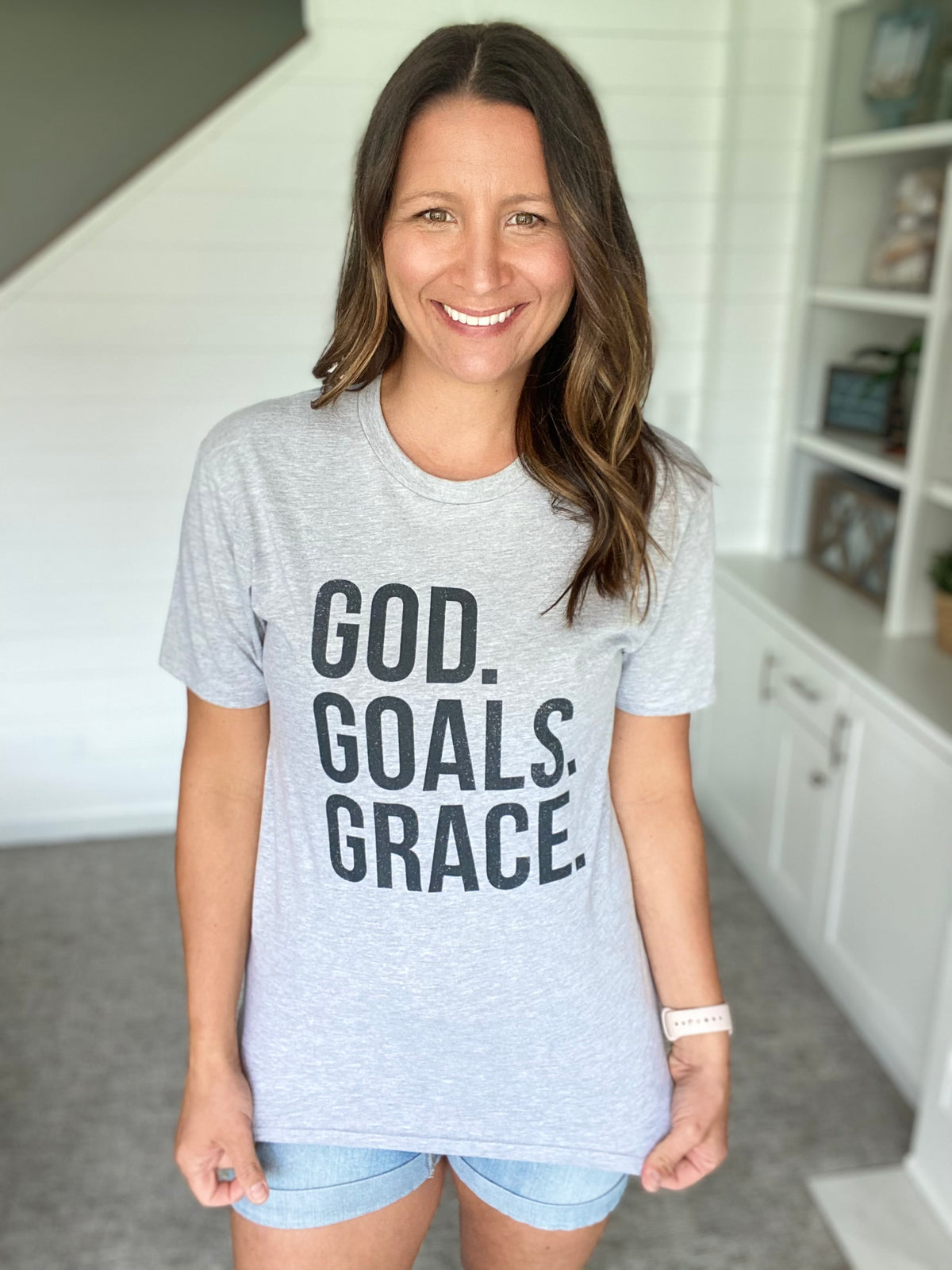 God, Goals, Grace Boyfriend Tee - FINAL SALE